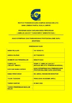Penulisan Akademik (NPDL) TAY
