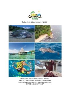 ACTIVIDADES GANDOCA TOURS  libro digital agencias