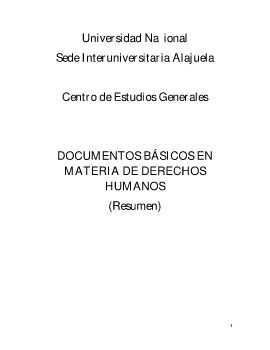 RESUMEN Documentos Básicos DH