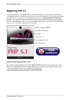 Beginning PHP 5.3Matt Doyle