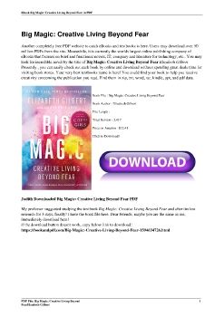 Big Magic: Creative Living Beyond FearElizabeth Gilbert