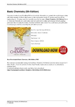 Basic Chemistry (5th Edition)Karen C. Timberlake