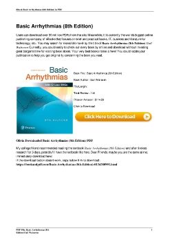 Basic Arrhythmias (8th Edition)Gail Walraven