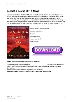 Beneath a Scarlet Sky: A NovelMark Sullivan