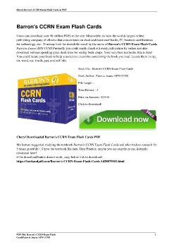 Barron's CCRN Exam Flash CardsPatricia Juarez APN CCNS