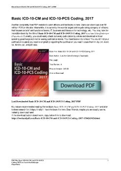 Basic ICD-10-CM and ICD-10-PCS Coding, 2017Lou Ann Schraffenberger (Paperback)