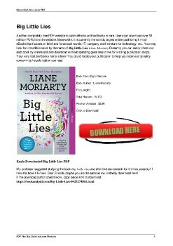 Big Little LiesLiane Moriarty