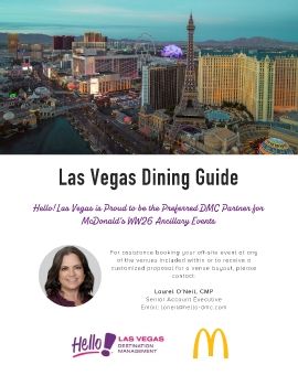 Hello Las Vegas Dining Guide - McDonalds WW26 Ancillary Events 11.21.25