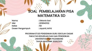 SOAL  PEMBELAJARAN PISA  MATEMATIKA SD