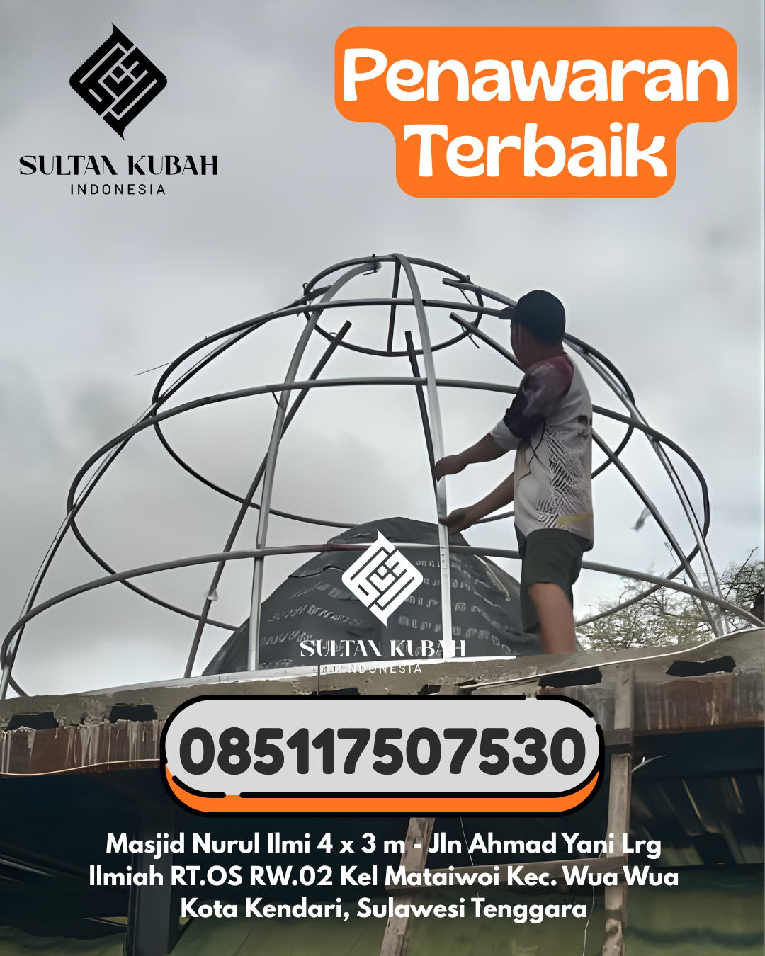 Kubah Masjid Galvalum Bergaransi Resmi 085117507530 Pangkalan Lesung – Kabupaten Pelalawan