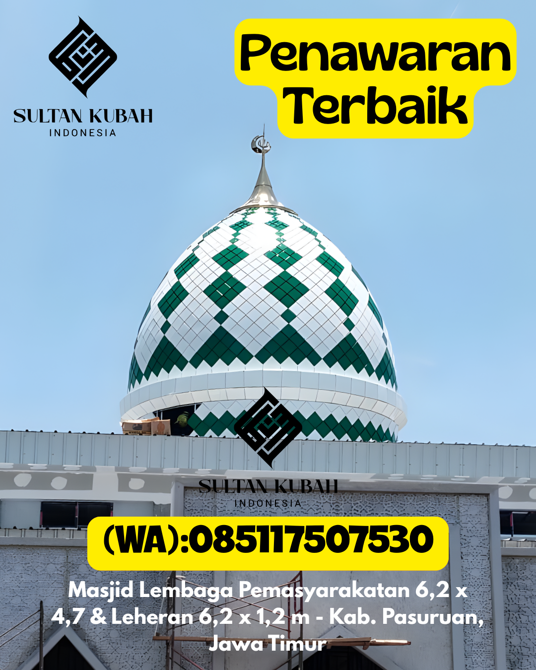 Kubah Masjid Galvalum Terjamin Kualitasnya 085117507530 Kota Gunungsitoli