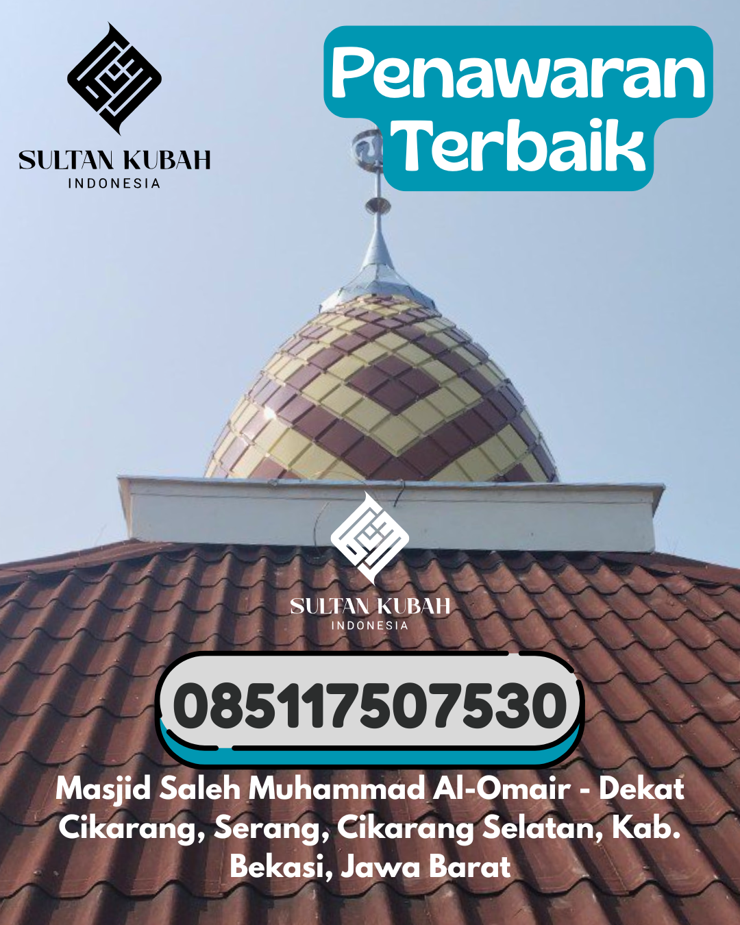 Penjual Kubah Masjid Galvalum Awet Puluhan Tahun 085117507530 Bayang – Kabupaten Pesisir Selatan
