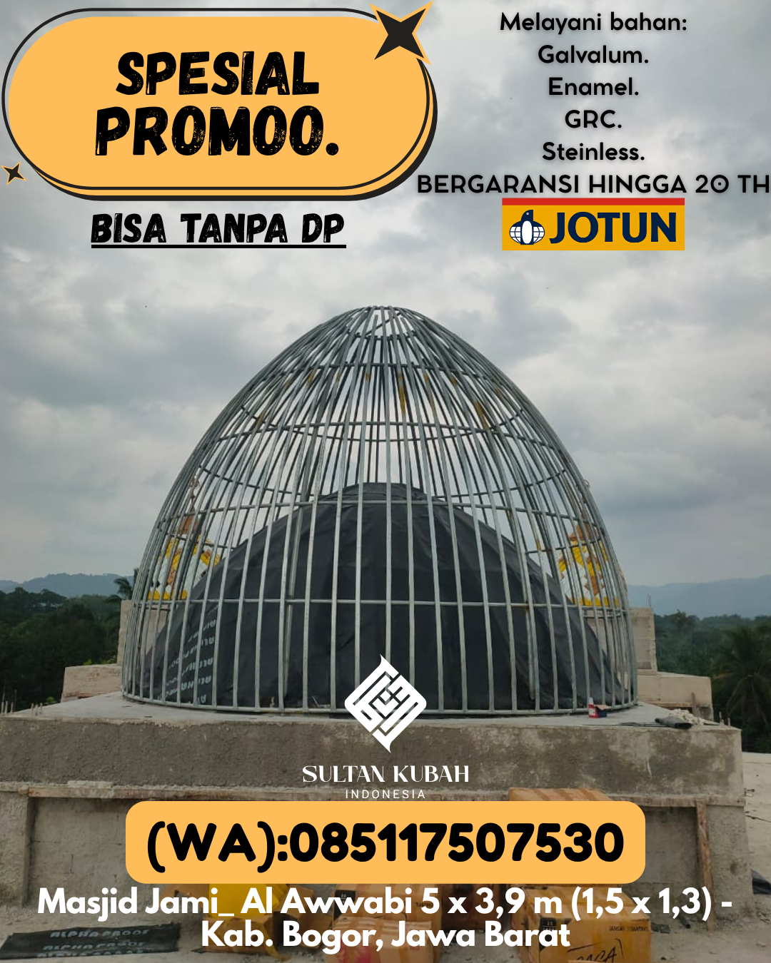 SPESIALIS KUBAH MASJID PREMIUM DI KEC Kaimana, KAB Kaimana (WA: 085117507530)
