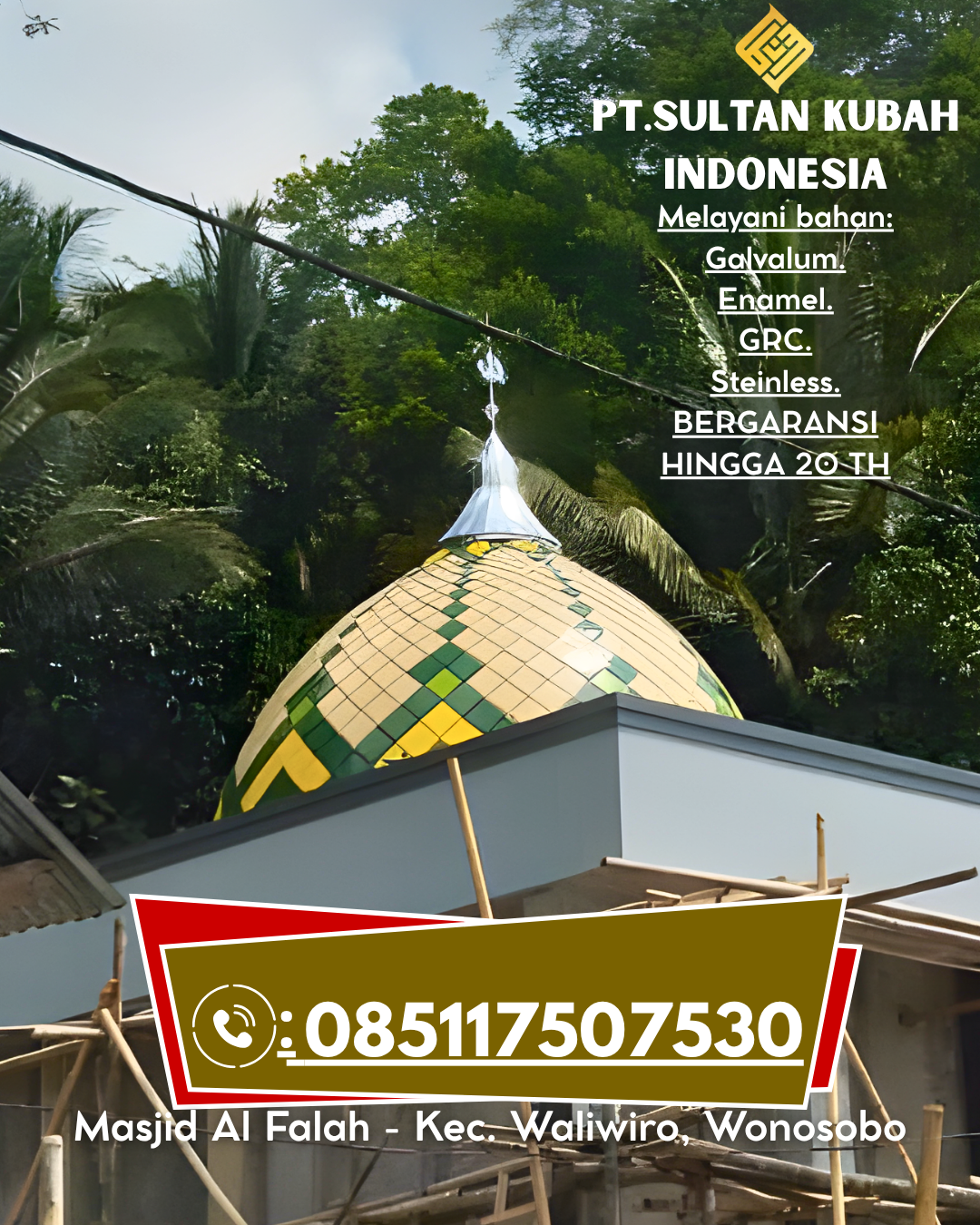 Kubah Masjid Stainless Premium Garansi 085117507530 Tulin Onsoi – Nunukan