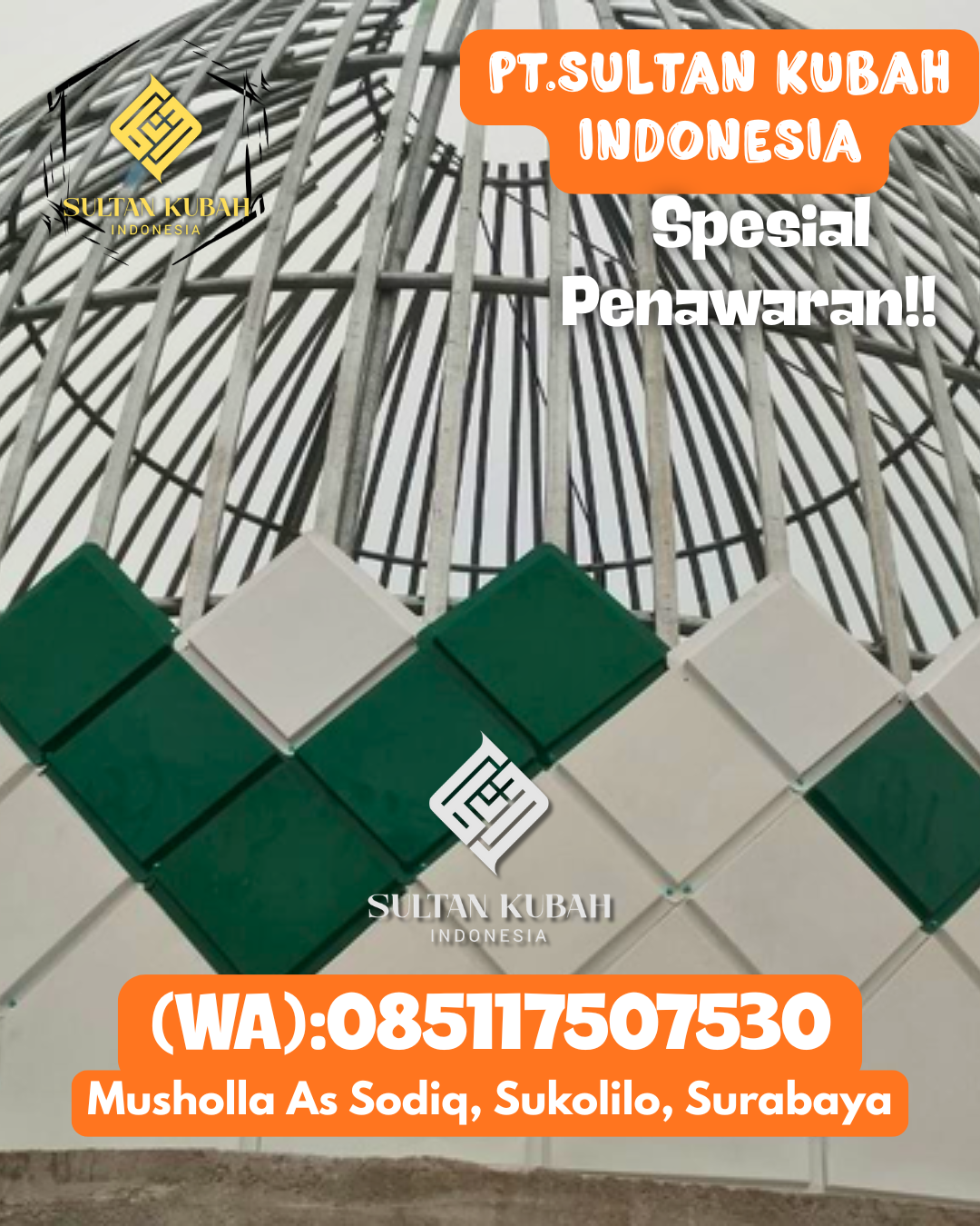 Kubah Masjid Kuat Awet Tahan Lama Cocok Untuk Bangunan Masjid 085117507530 Selong Utara — Kab. Lombok Timur