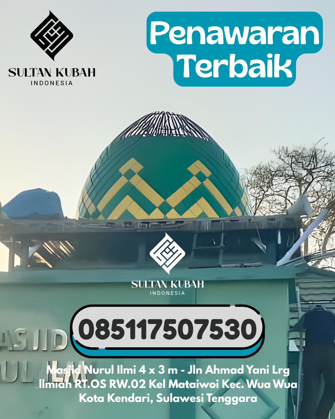 Penjual Kubah Masjid Galvalum Awet dan Kokoh 085117507530 Pelalawan – Kabupaten Pelalawan