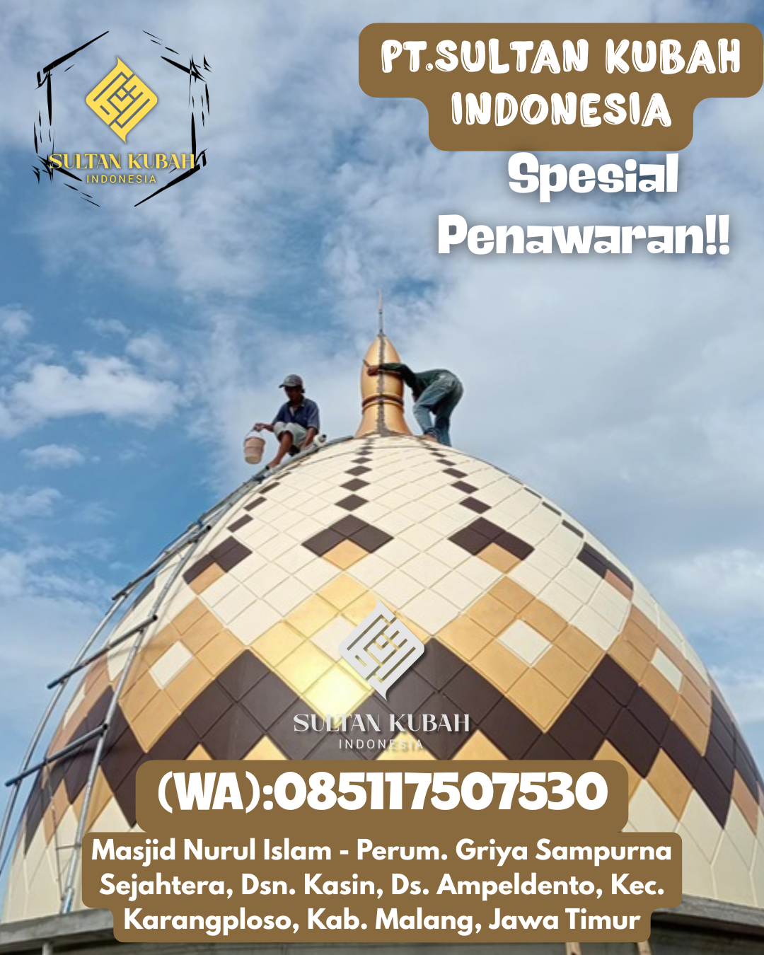 Termurah Kubah Masjid GRC Model Klasik dan Modern Kualitas Terbaik 085117507530 Sirapit – Kabupaten Langkat
