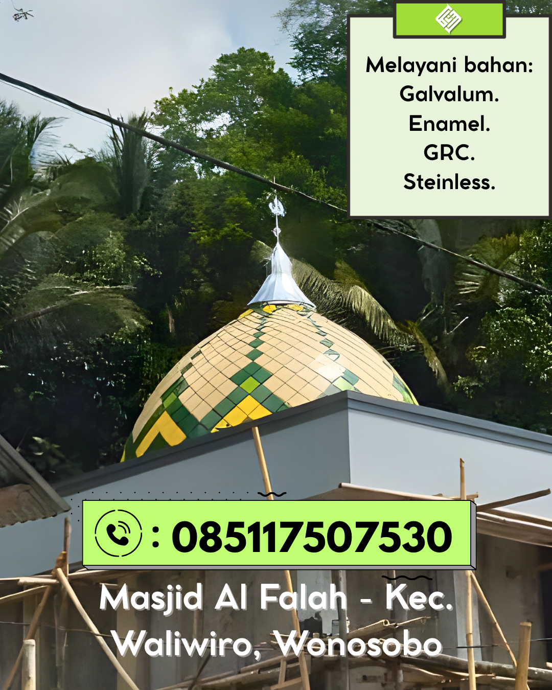 Kubah Masjid Kuat Awet Tahan Lama Cocok Untuk Bangunan Masjid 085117507530 Bua – Luwu