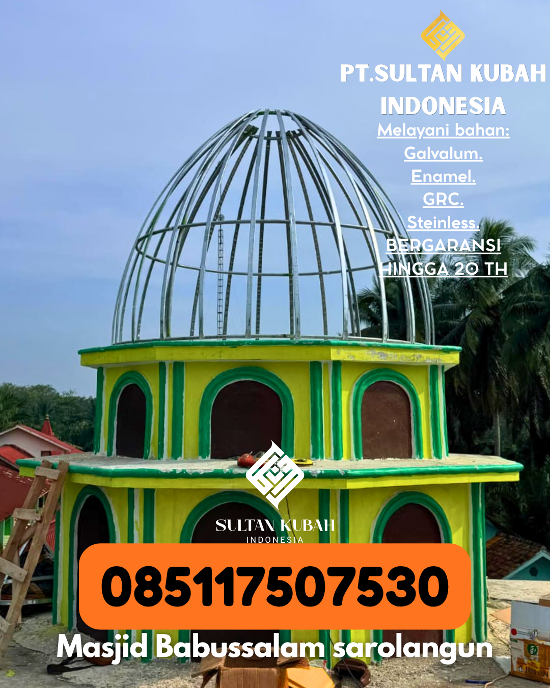 SPESIALIS KUBAH MASJID MODERN DI KEC Ciputat Timur, KOTA Tangerang Selatan (WA: 085117507530)