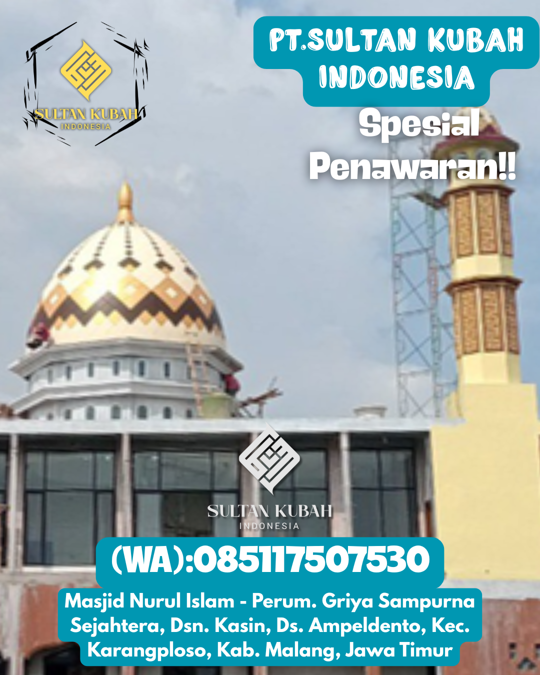 Termurah Kubah GRC Masjid Proyek Rapi Kualitas Garansi Lengkap 085117507530 Selesai – Kabupaten Langkat