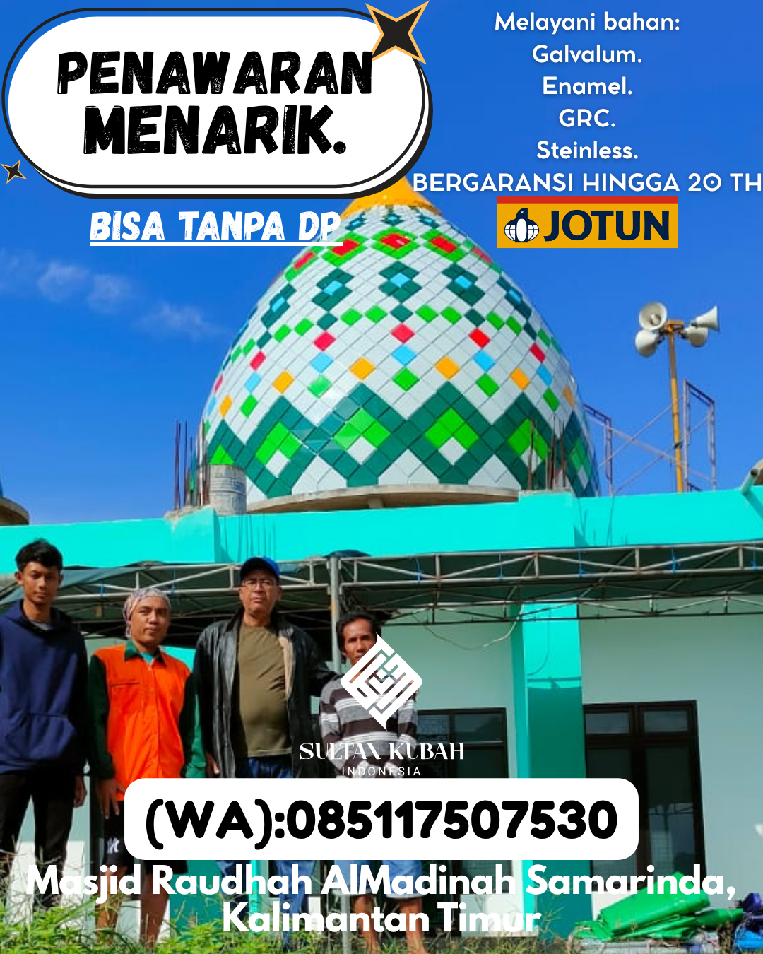 PABRIK KUBAH MASJID MODERN DI KEC Metro Barat, KOTA Metro (WA: 085117507530)
