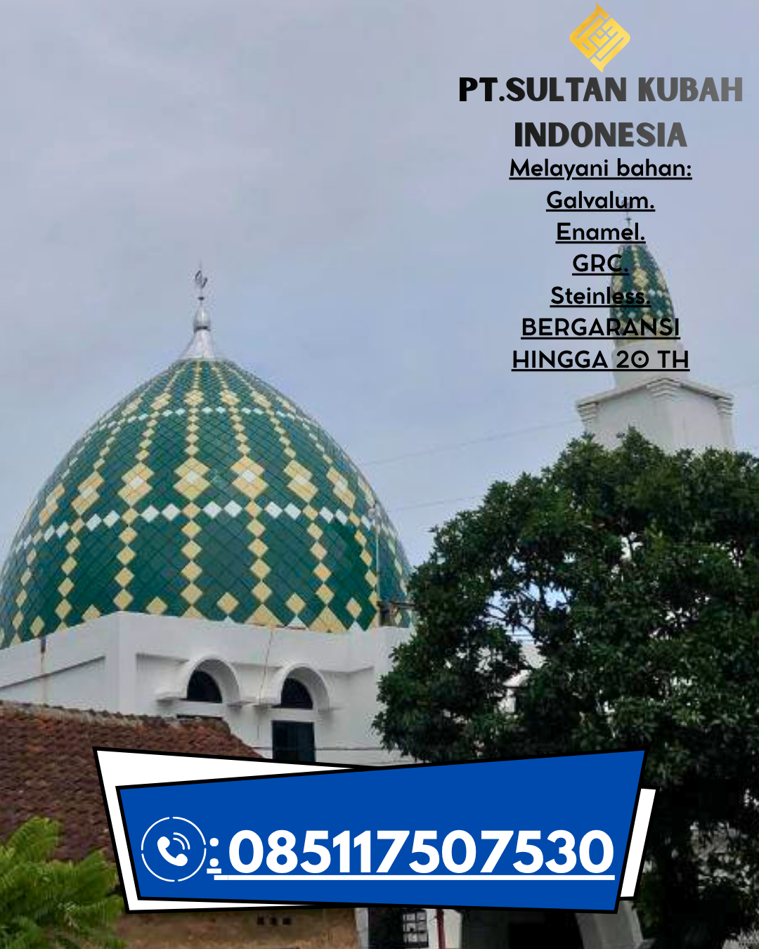 Kubah Masjid Stainless Premium Garansi 085117507530 Ngambur – Pesisir Barat
