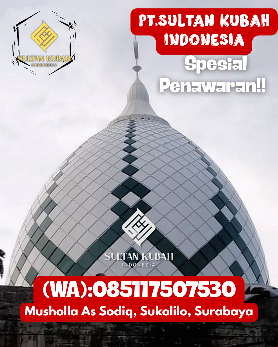 Kubah Masjid Premium Tahan Cuaca Awet Bertahun-Tahun 085117507530 Labuapi — Kab. Lombok Barat