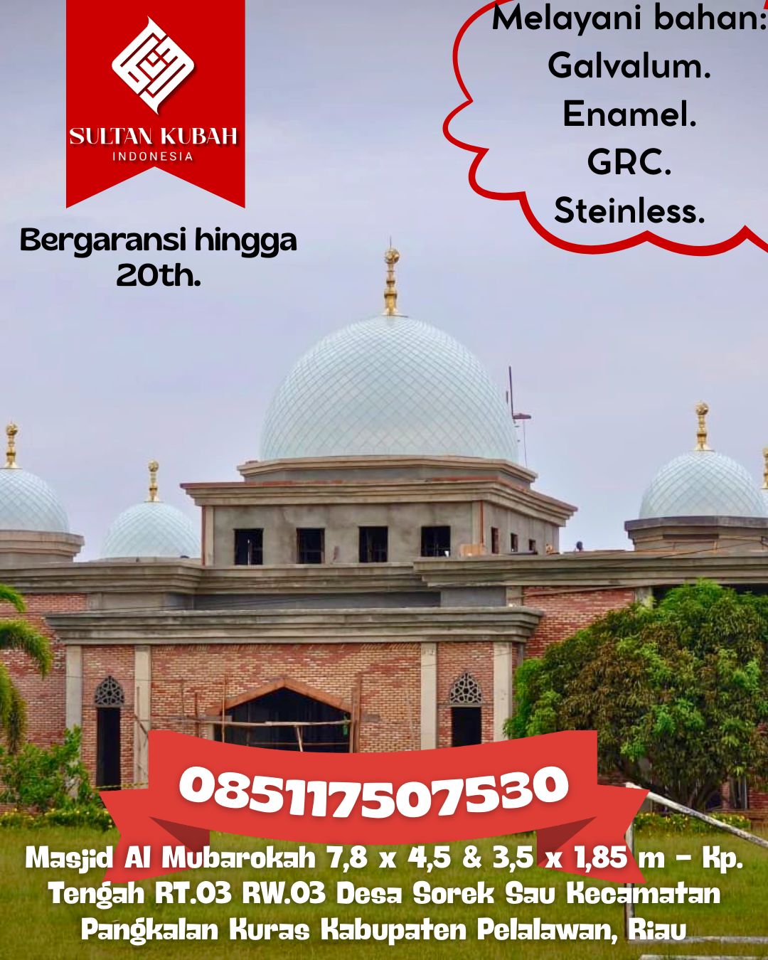 Kubah Masjid Kuat Awet Tahan Lama Cocok Untuk Bangunan Masjid 085117507530 Masalle — Kab. Enrekang