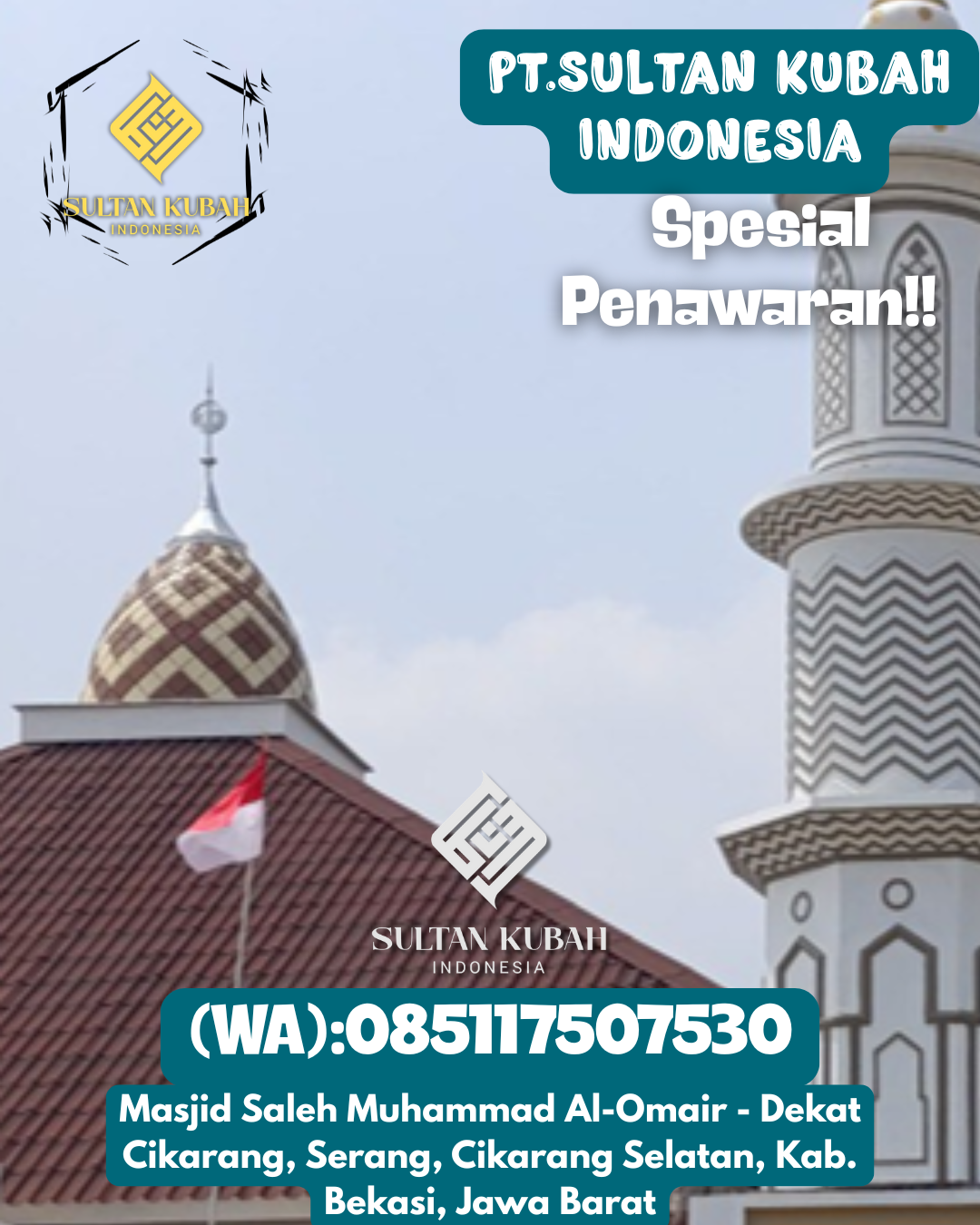 Pilihan kubah masjid galvalum bermutu tinggi, 085117507530.Blang Bintang – Kab. Aceh Besar