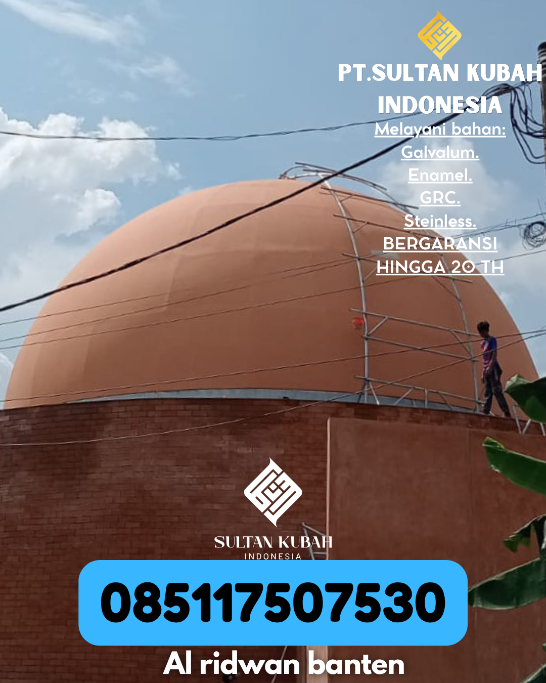 Kubah Masjid GRC Kualitas Premium dan Bergaransi 085117507530 Wonggeduku – Konawe