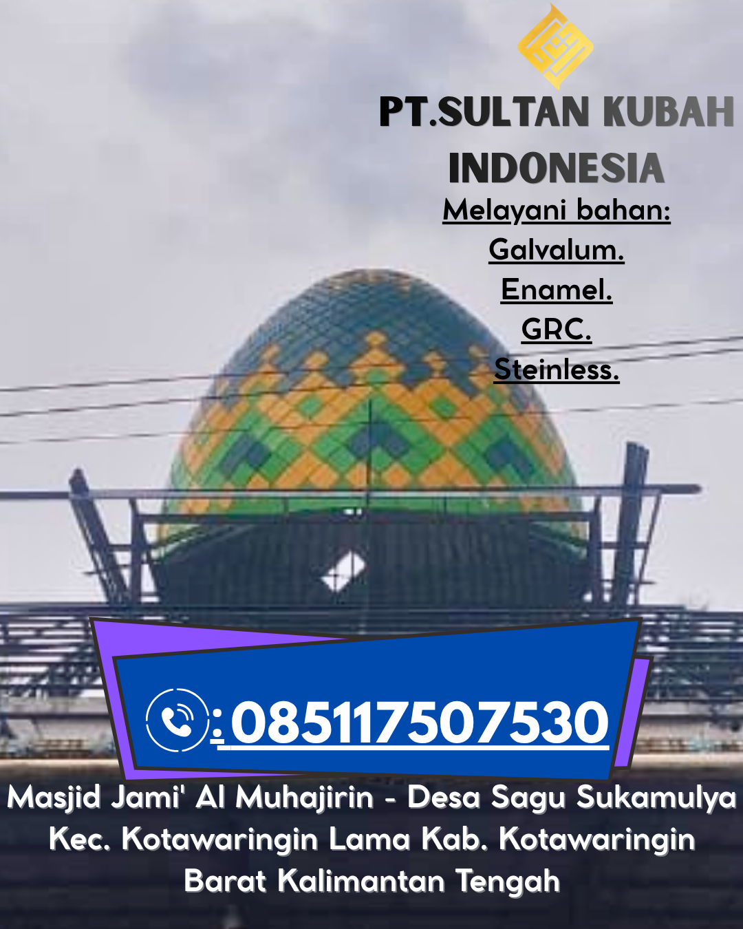 Kubah Masjid Modern & Elegan Garansi wa.me/6285117507530 Bontoramba – Jeneponto