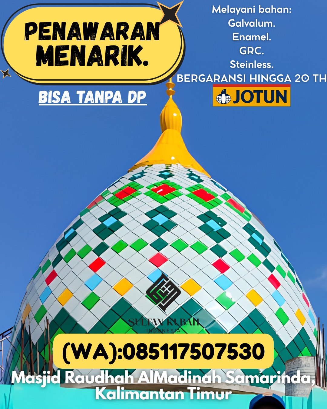 PUSAT KUBAH MASJID BERKUALITAS DI KEC Pringsewu, KAB Pringsewu (WA: 085117507530)