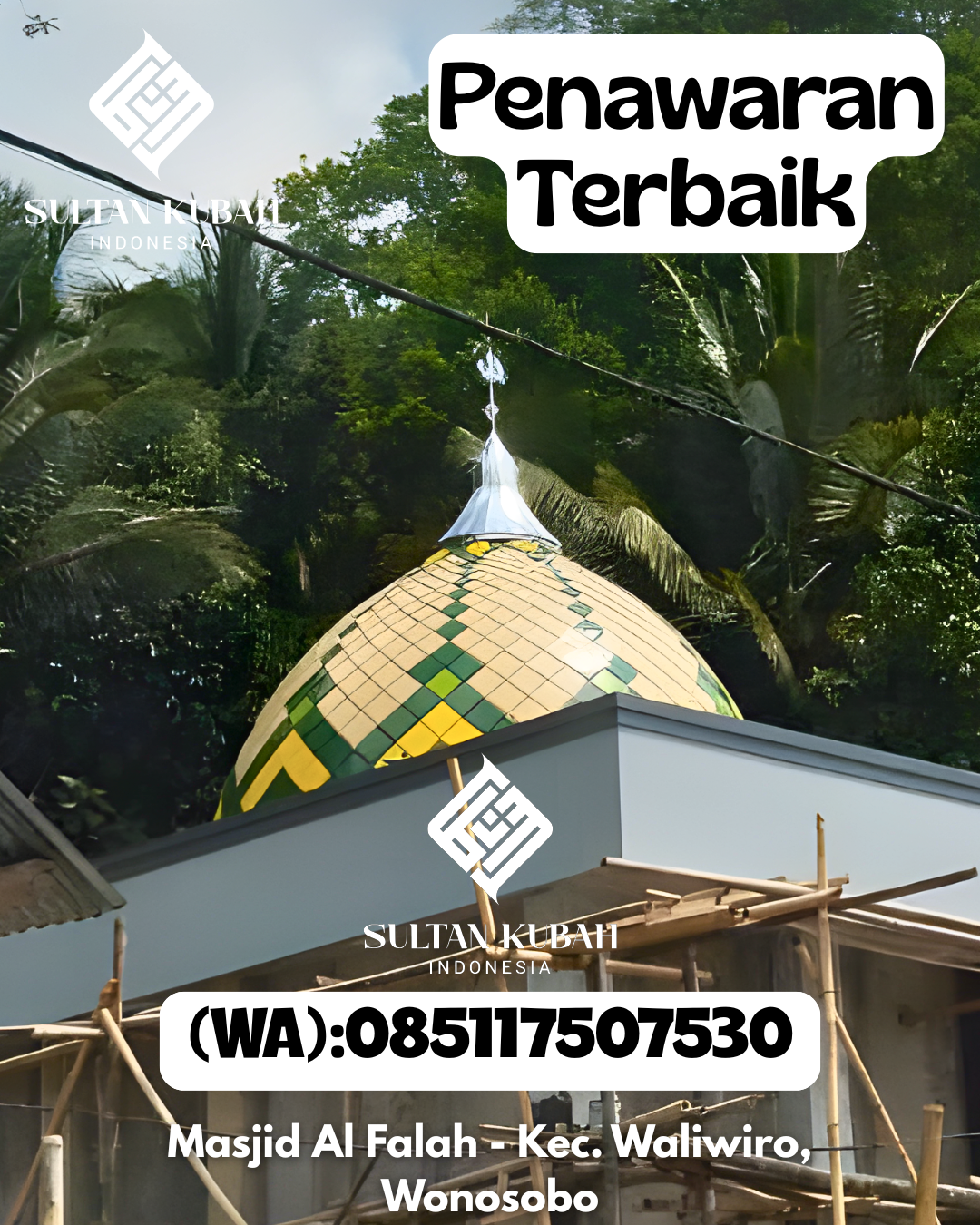 Kubah Masjid Galvalum Kualitas Terbaik 085117507530 Tommo – Kab Mamuju
