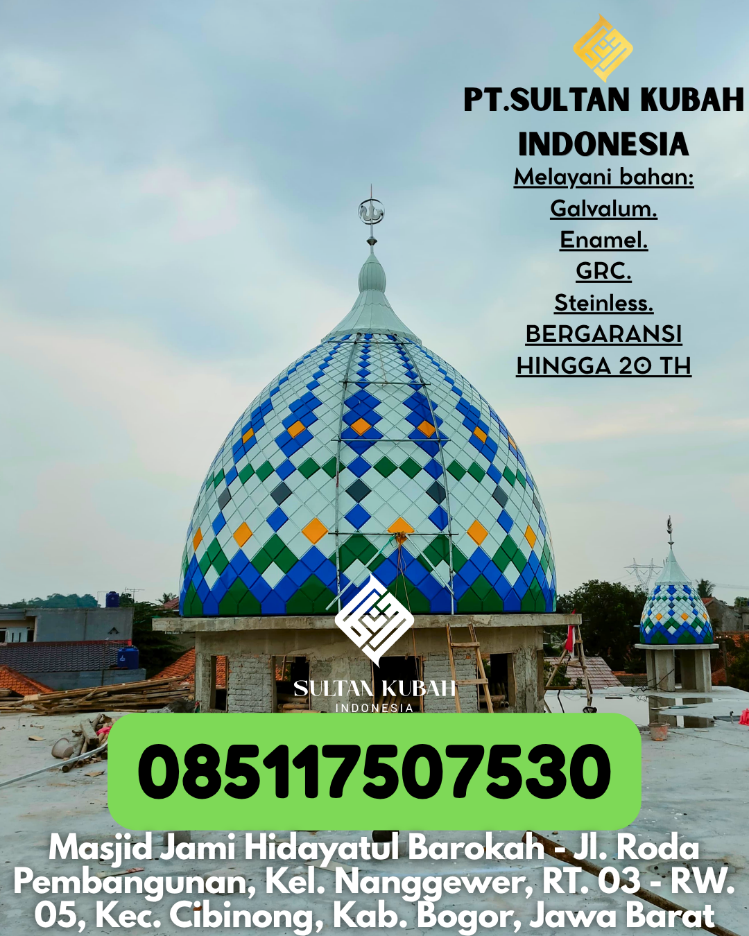 JUAL KUBAH MASJID EKSKLUSIF DI KEC Melonguane, KAB Kepulauan Talaud (WA: 085117507530)