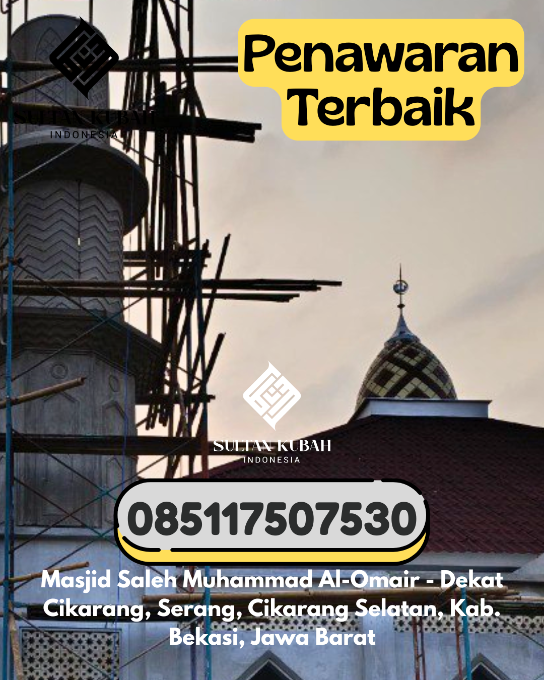 Kubah Masjid Galvalum Modern Bergaransi 5 Tahun 085117507530 IV Jurai – Kabupaten Pesisir Selatan