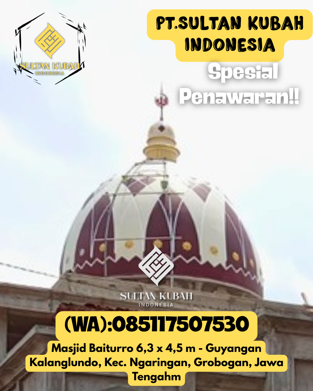 Kubah Masjid GRC Kualitas Premium dan Bergaransi 085117507530 Siak – Kabupaten Siak