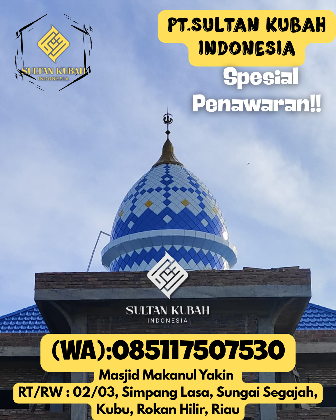 Pilihan kubah masjid galvalum bermutu tinggi, 085117507530.Bandungan — Kabupaten Semarang