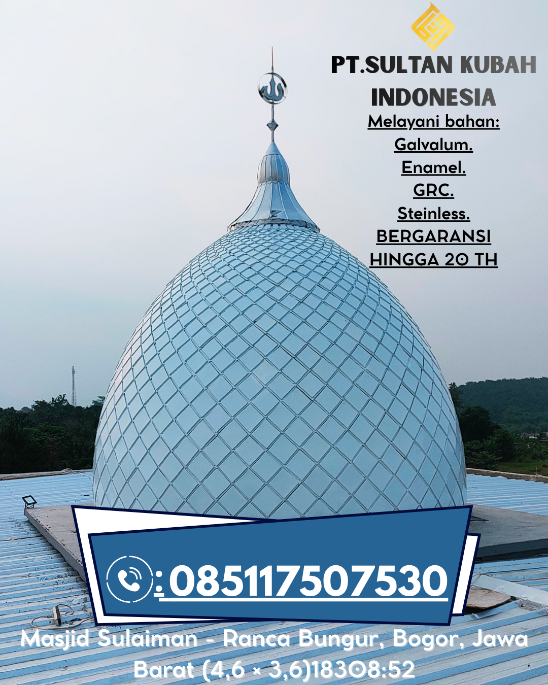 Kubah Masjid Premium Harga Terjangkau 085117507530 Wolowa – Buton