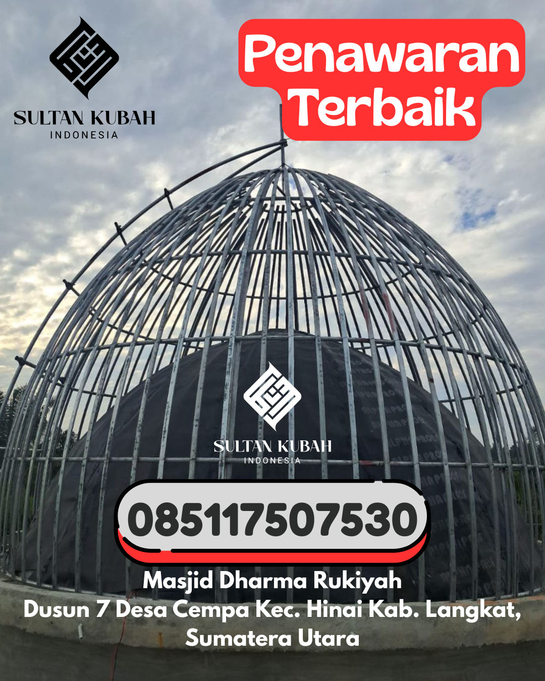 Penjual Kubah Masjid Galvalum Pilihan Berkualitas 085117507530 Mapat Tunggul – Kabupaten Pasaman