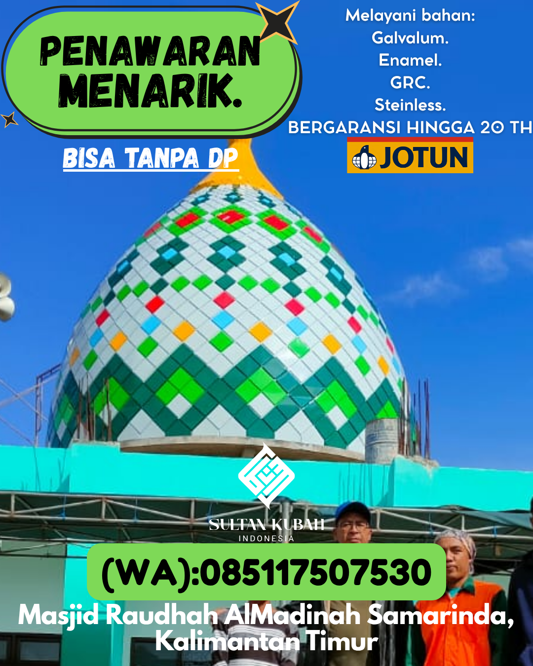 KUBAH MASJID HARGA TERJANGKAU DI KEC Metro Pusat, KOTA Metro (WA: 085117507530)