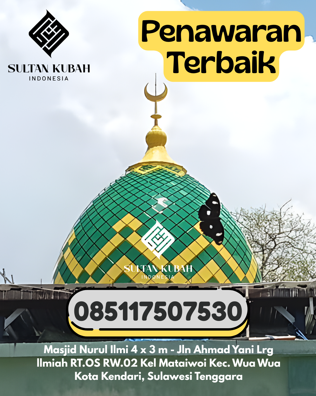 Kubah Masjid Galvalum Kualitas Premium 085117507530 Teluk Meranti – Kabupaten Pelalawan
