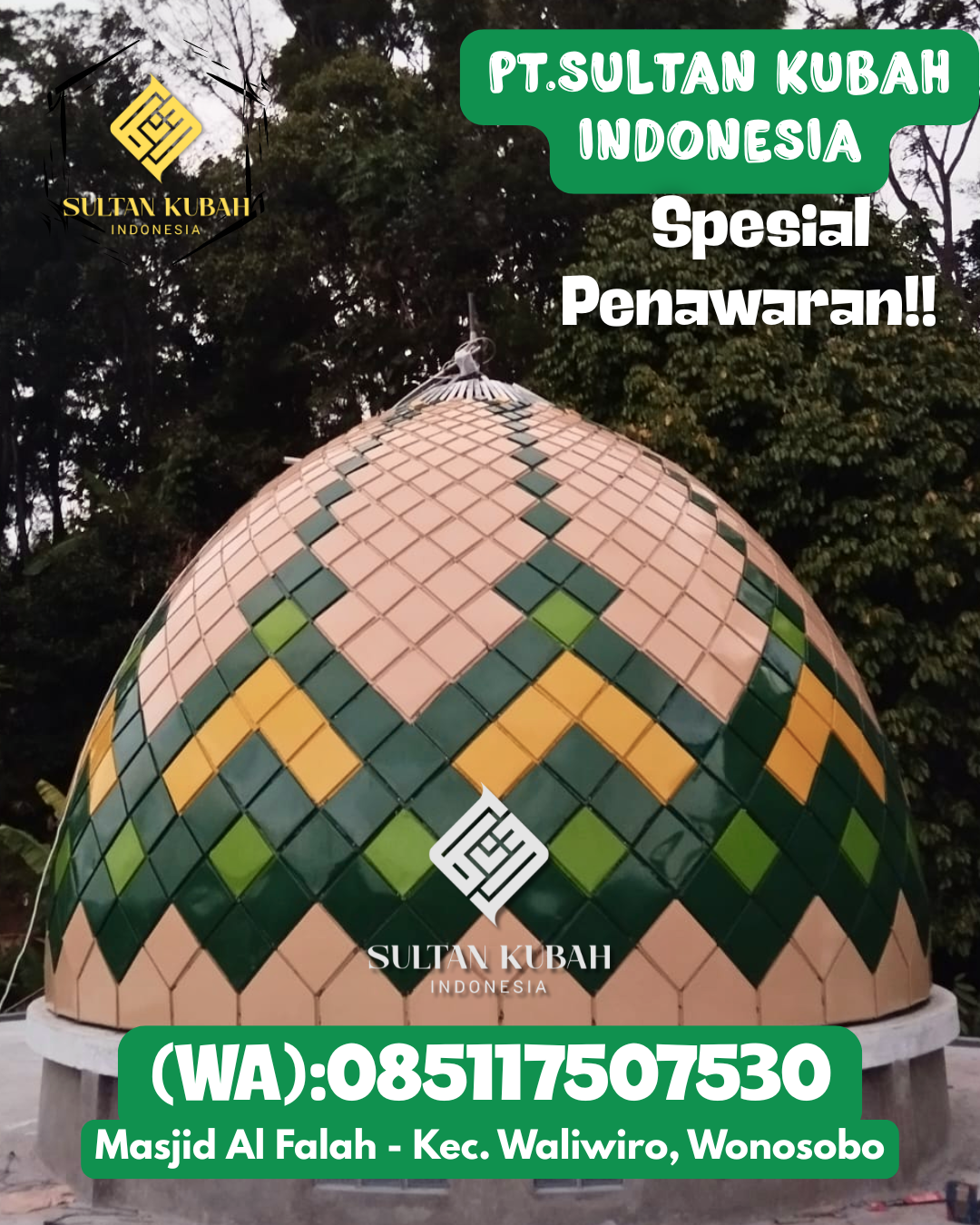 Kubah masjid galvalum pilihan tepat, 085117507530.Sirah Pulau Padang – Kabupaten Ogan Komering Ilir