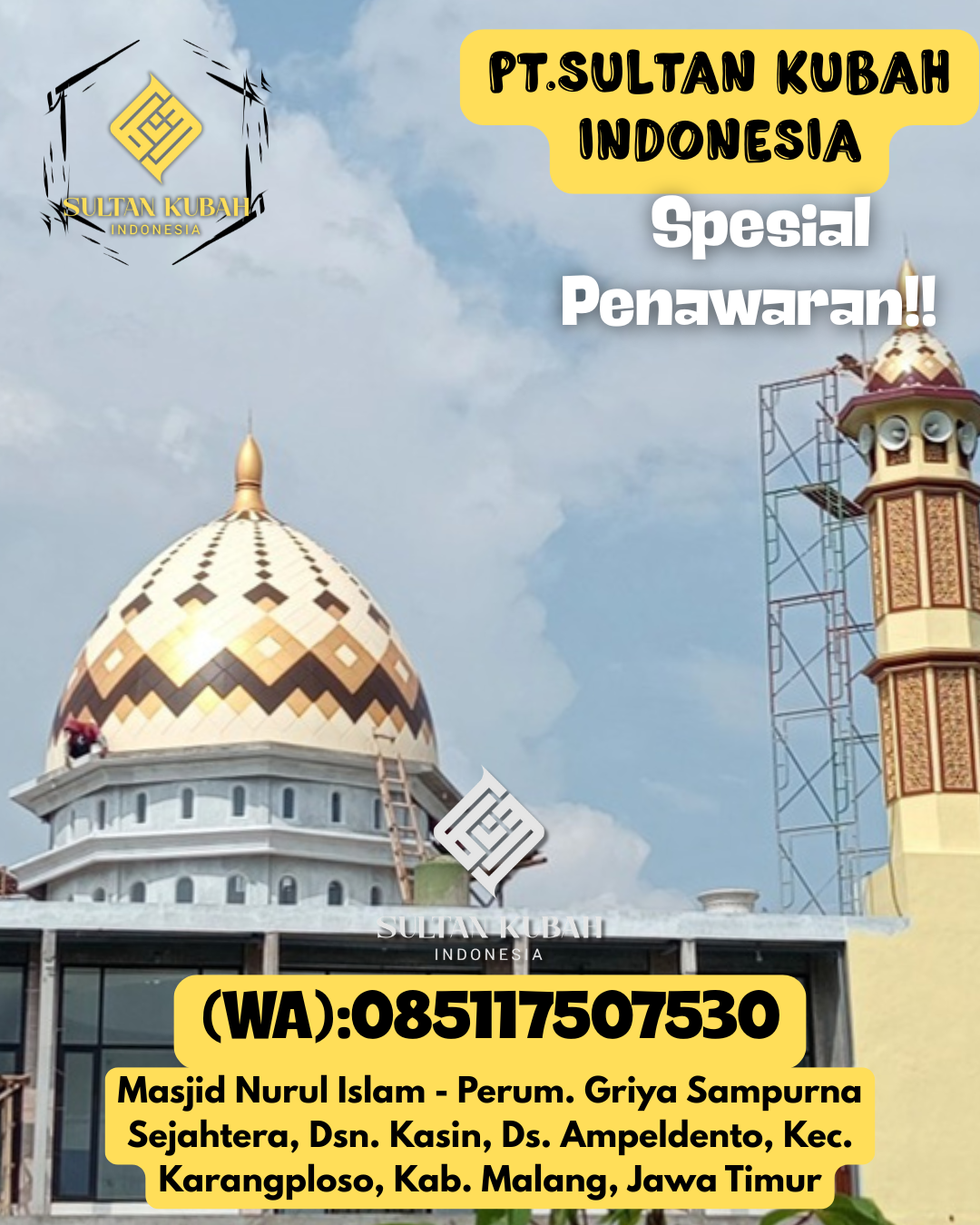 Penjual Kubah GRC Masjid Konsultasi Desain Kualitas dan Garansi 085117507530 Stabat – Kabupaten Langkat