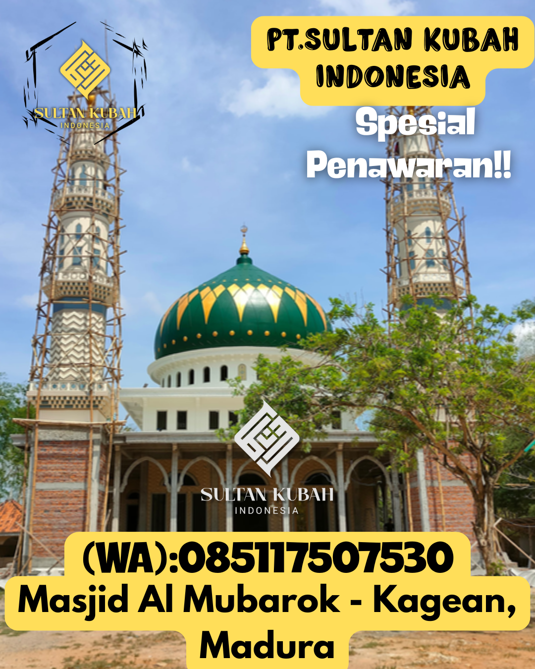Kubah GRC Masjid Tampilan Elegan Kualitas Terjamin 085117507530 Seputih Surabaya – Kabupaten Lampung Tengah