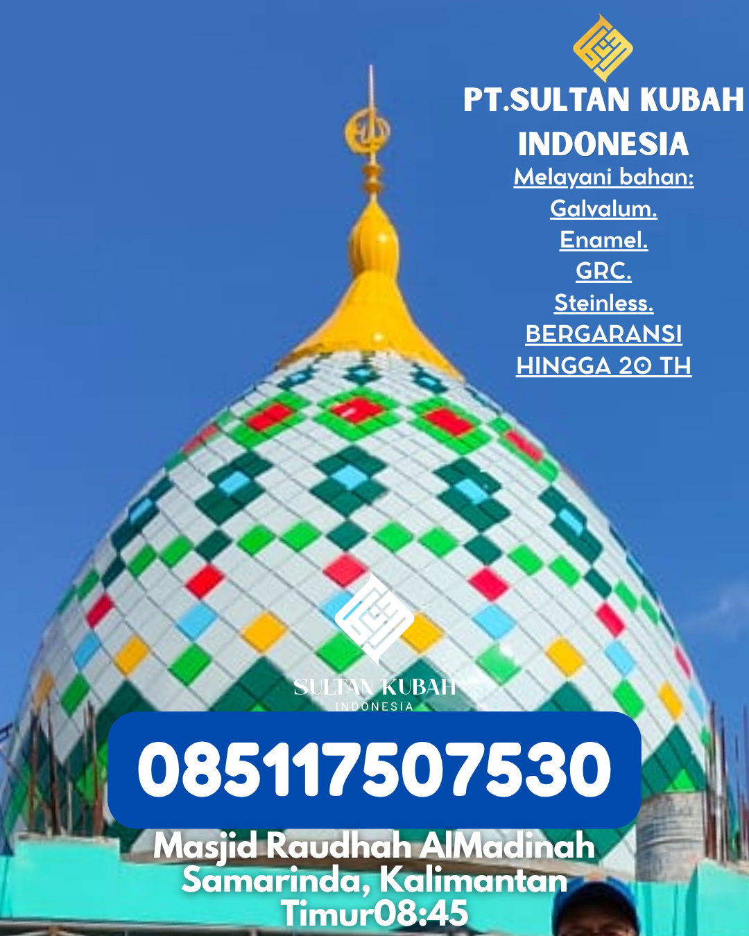 KUBAH MASJID EKSKLUSIF DI KEC Majene, KAB Majene (WA: 085117507530)