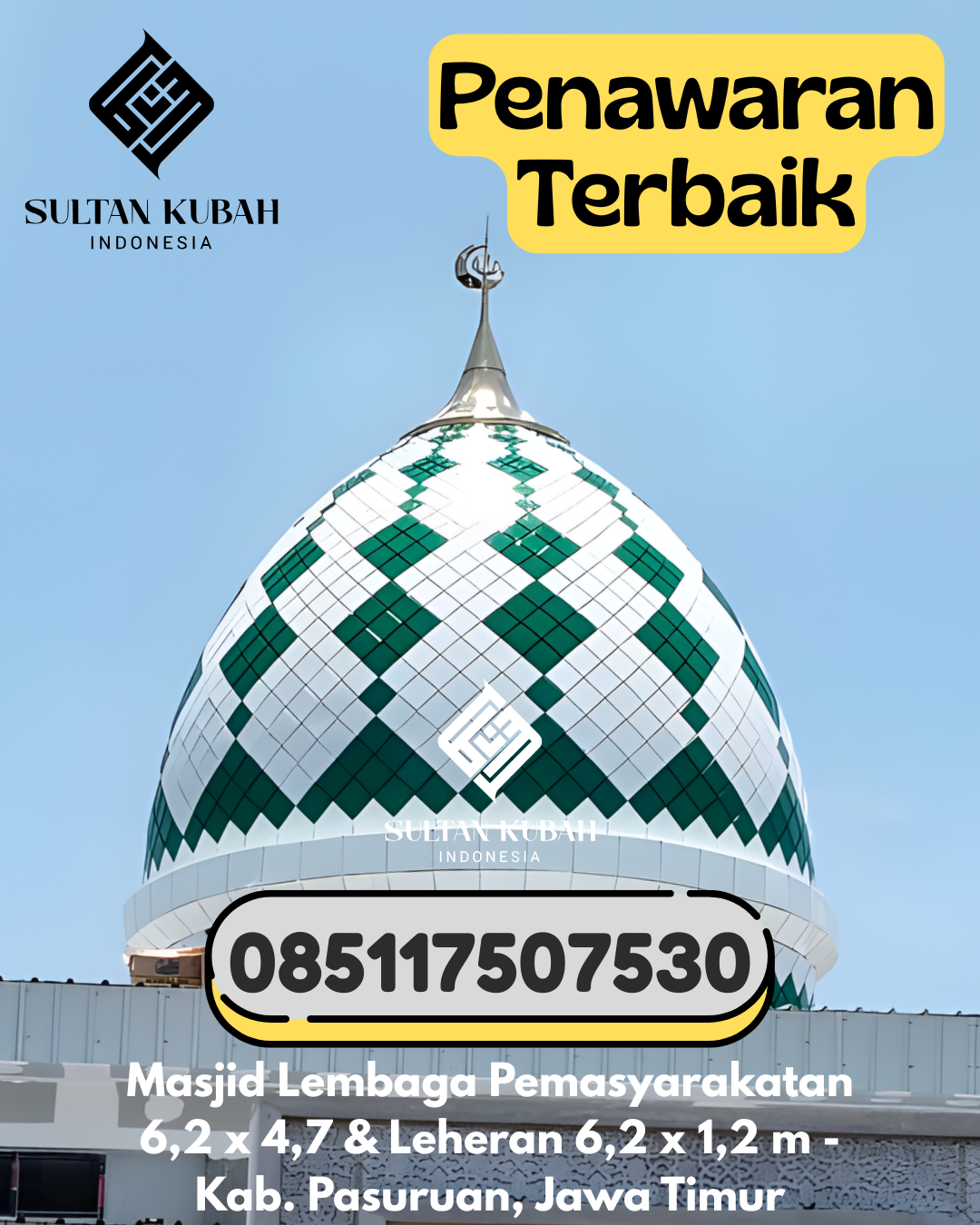 Penjual Kubah Masjid Galvalum Kualitas Ekspor 085117507530 Pinggir – Kabupaten Bengkalis