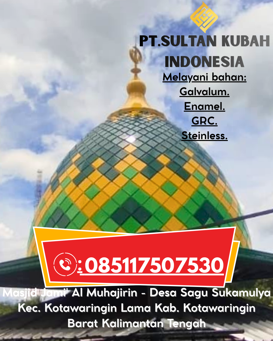 Kubah Masjid Premium Bergaransi 5 Tahun wa.me/6285117507530 Arungkeke – Jeneponto