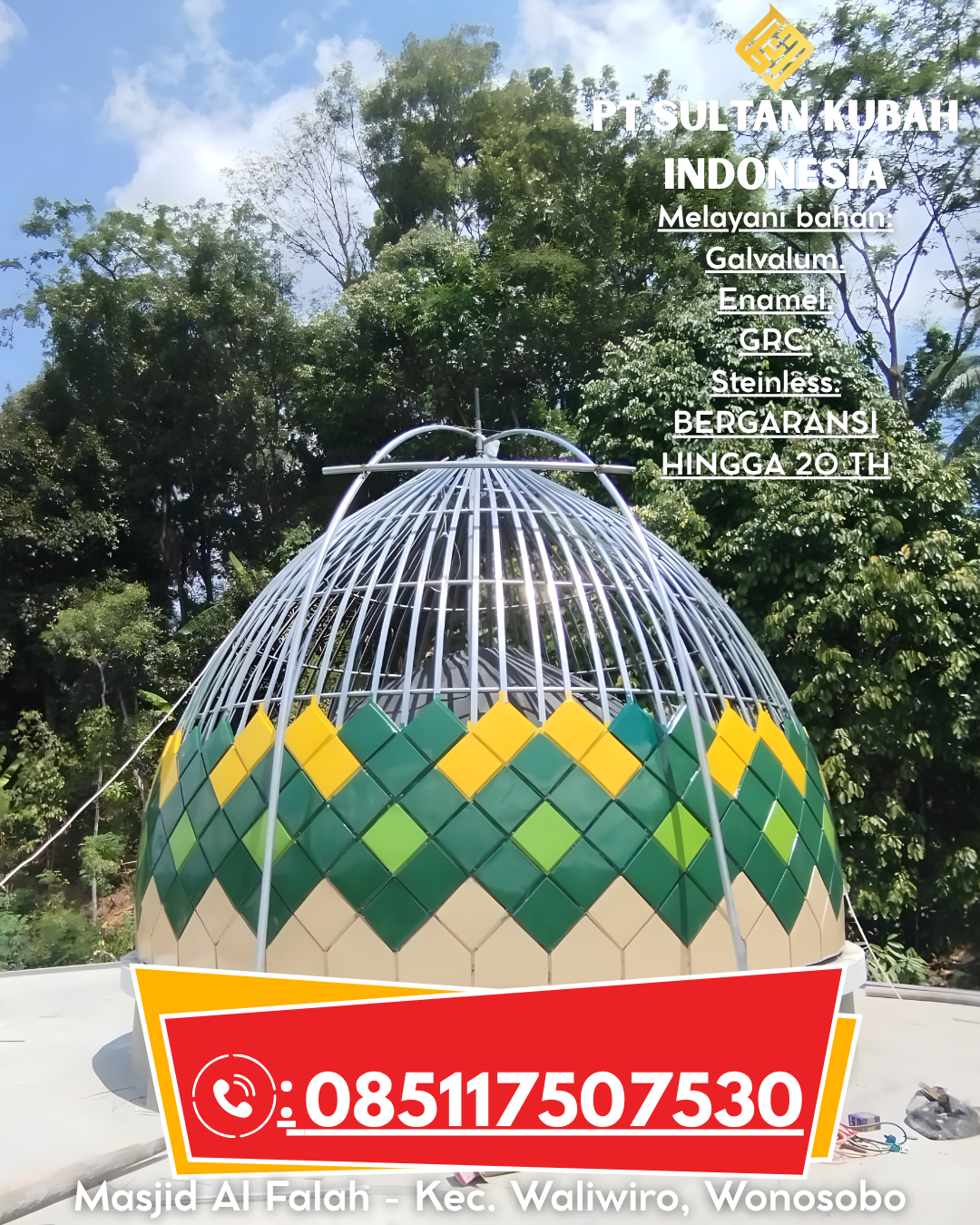 Kubah Masjid Estetis Berkualitas Garansi 085117507530 Sembakung – Nunukan