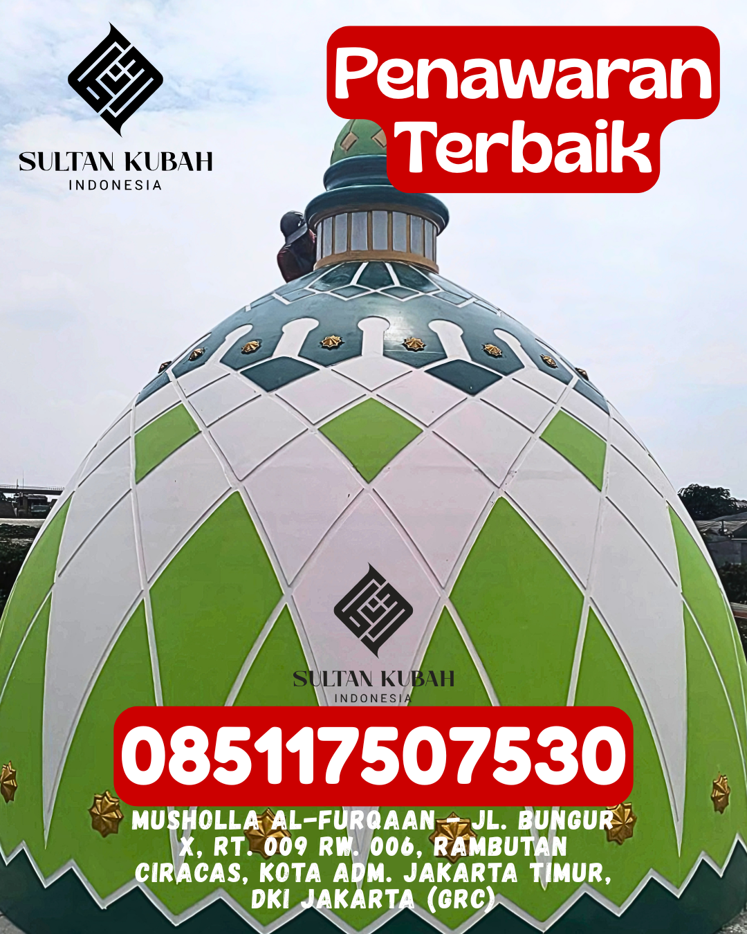 Termurah Kubah GRC Masjid Proyek Rapi Kualitas Garansi Lengkap 085117507530 Kota Sigli – Kab Pidie