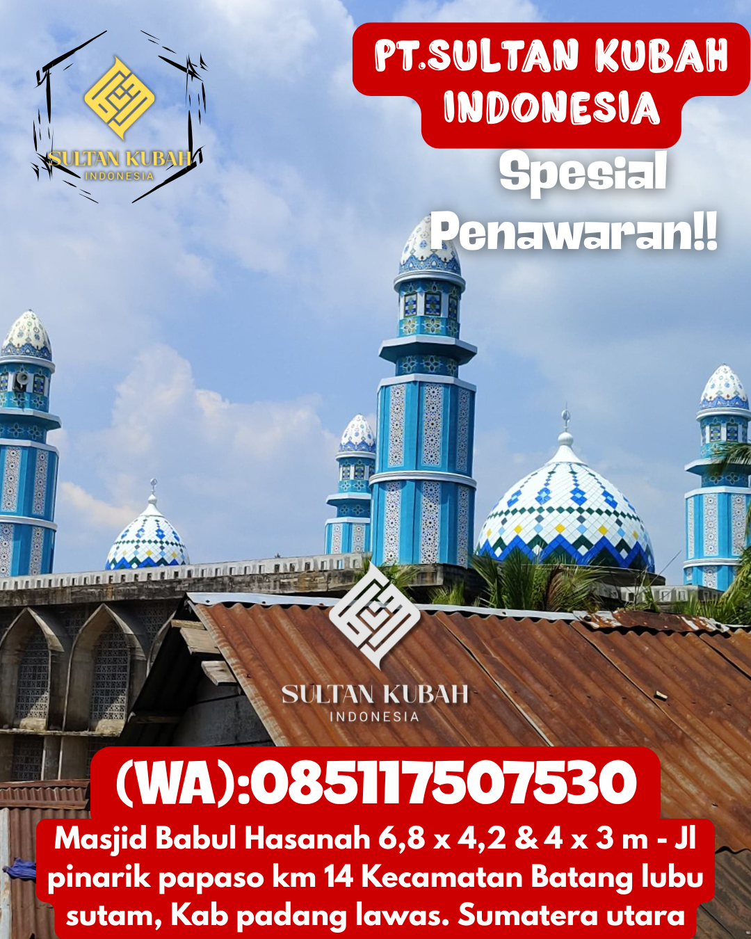Kubah masjid galvalum berkualitas dan terjamin, 085117507530.Kubah masjid galvalum berkualitas dan terjamin, 085117507530.